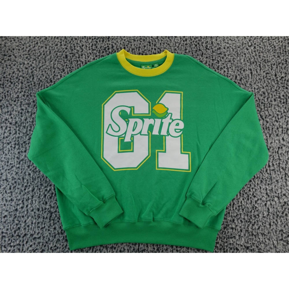 Sprite 61 Graphic Sweatshirt Green Crewneck Long‎ Sleeve Men's Size MD